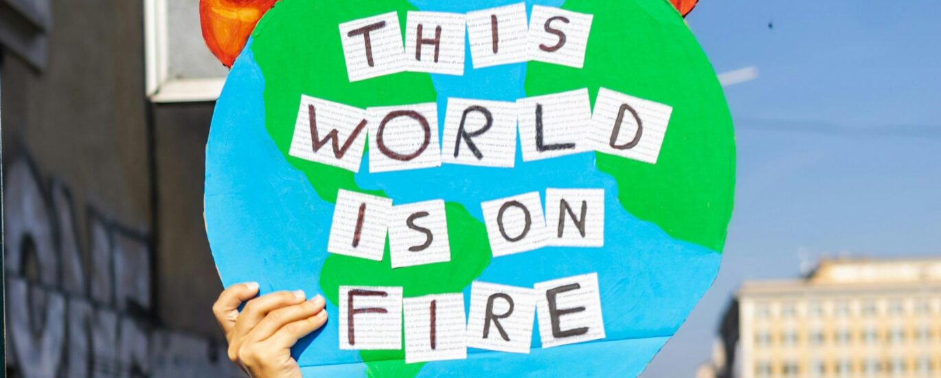 World on fire, from a photo by Leonardo Basso